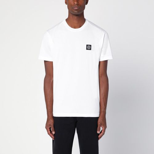 Cotton T-shirt with logo patch - Stone Island - Modalova