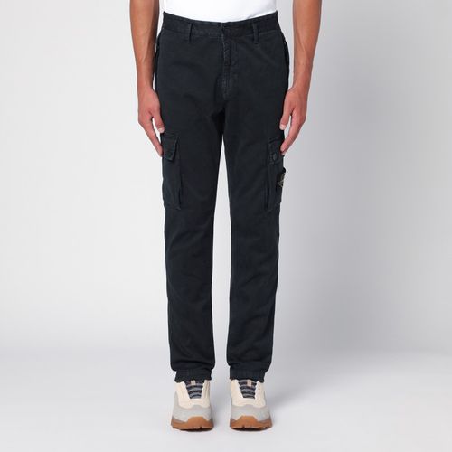 Black cotton trousers with logo - Stone Island - Modalova