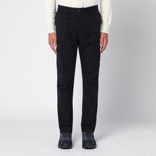 Black cotton trousers with logo - Stone Island - Modalova