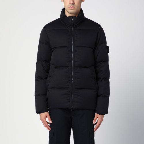 Black wool twill down jacket - Stone Island - Modalova