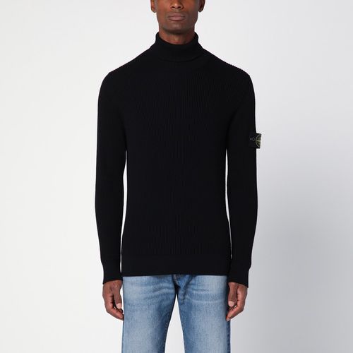 Ribbed turtleneck sweater in wool - Stone Island - Modalova