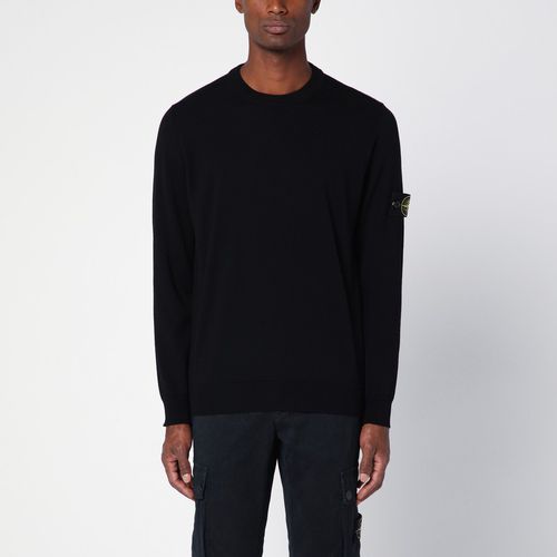 Wool Black crew-neck sweater - Stone Island - Modalova