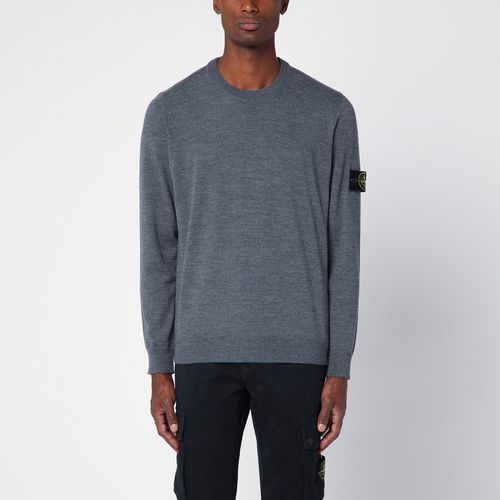 Wool Grey crew-neck sweater - Stone Island - Modalova