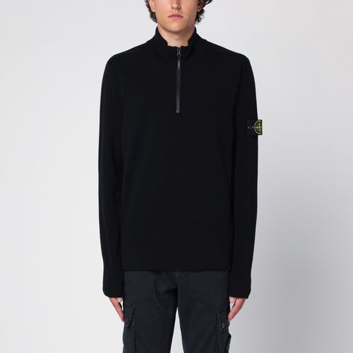 Black zip sweater in virgin wool - Stone Island - Modalova