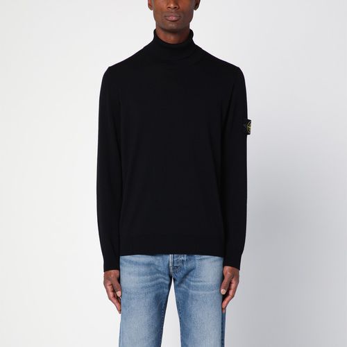 Black turtleneck sweater in wool - Stone Island - Modalova