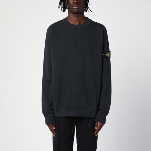 Dark cotton crew-neck sweatshirt - Stone Island - Modalova