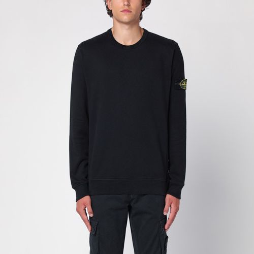 Black cotton crew-neck sweatshirt - Stone Island - Modalova