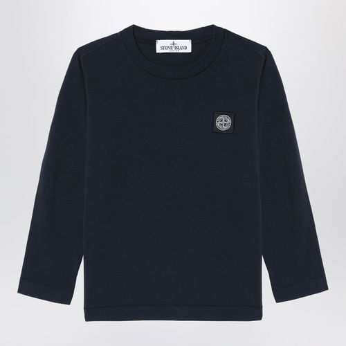 Long-sleeved navy blue T-shirt - Stone Island - Modalova