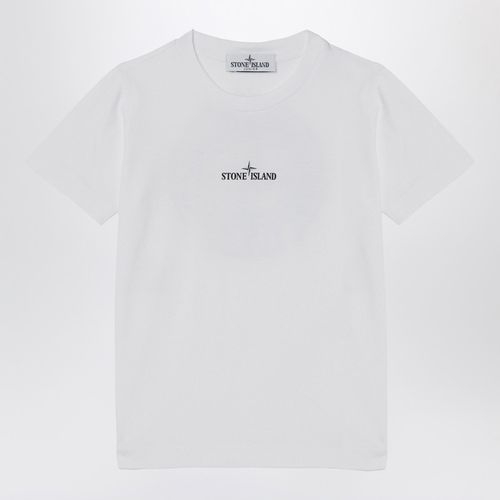 White cotton T-shirt with logo - Stone Island - Modalova