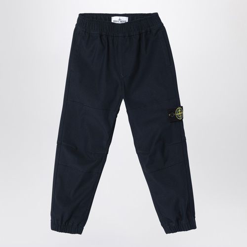 Navy blue cotton blend trousers - Stone Island - Modalova