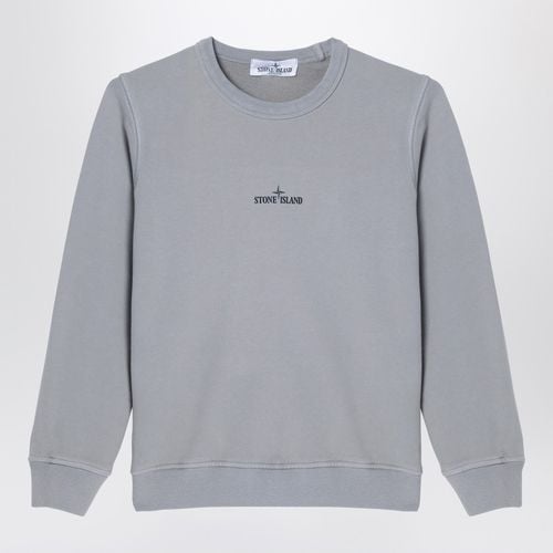 Gray cotton sweatshirt with logo - Stone Island - Modalova