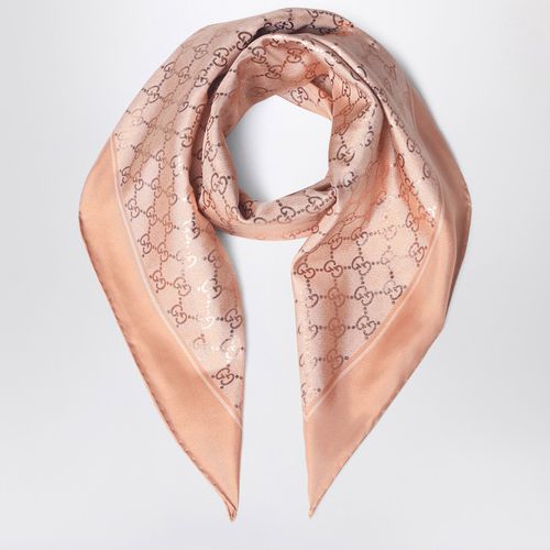 Pink GG silk stole - GUCCI - Modalova