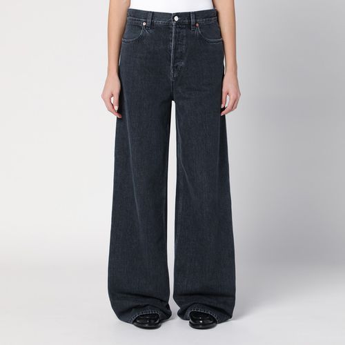 Black washed jeans with wide leg - GUCCI - Modalova