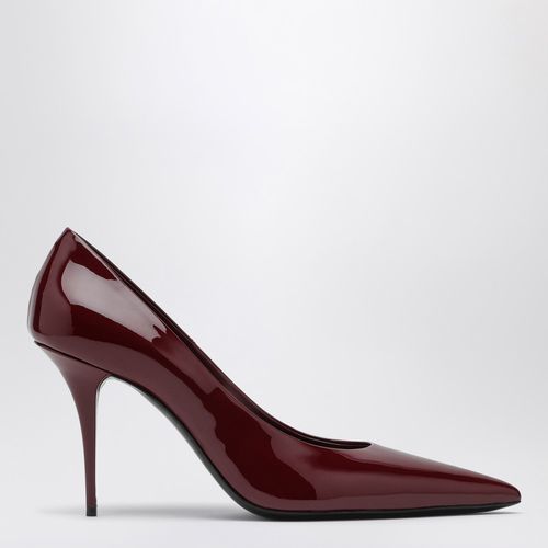 Dark red patent leather Norma pumps - Saint Laurent - Modalova