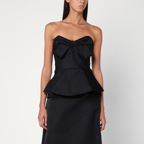 Black corset top in silk blend - Alexander McQueen - Modalova