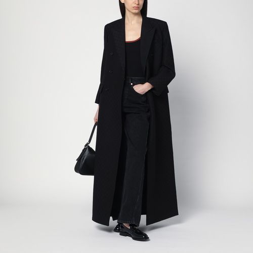Coat in silk and jacquard wool GG - GUCCI - Modalova