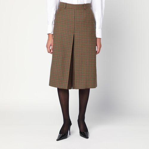 Checked wool culotte skirt - Saint Laurent - Modalova