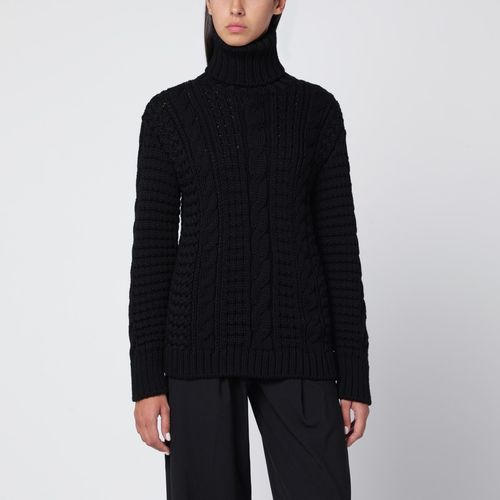 Black wool turtleneck sweater - Moncler X Edward Enninful - Modalova