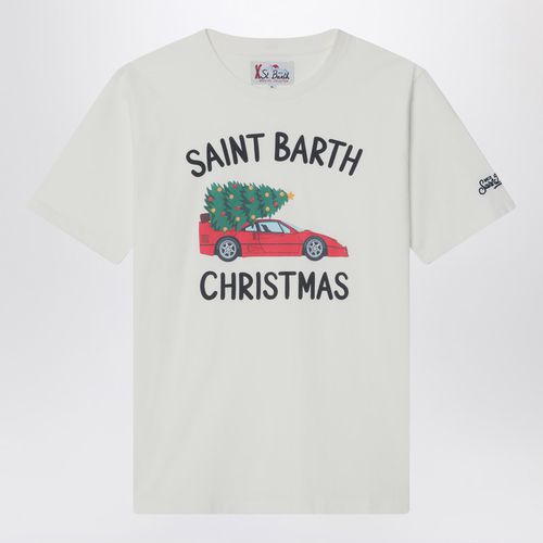 White t-shirt with Christmas print - MC2 Saint Barth - Modalova