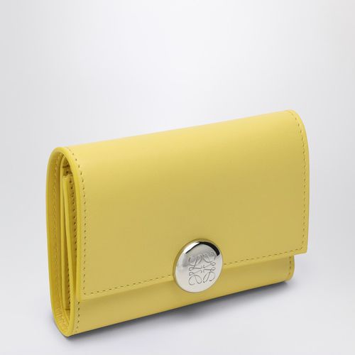 Yellow leather Pebble small wallet - Loewe - Modalova