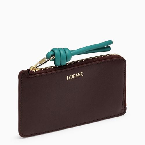 Knot burgundy/emerald card holder - Loewe - Modalova