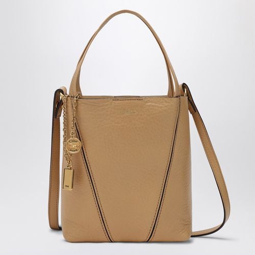 Small Spin coffee milk leather tote bag - Chloé - Modalova