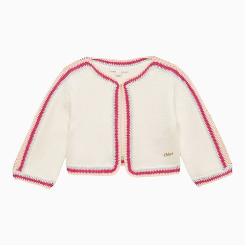 White/pink cotton cardigan - Chloé - Modalova