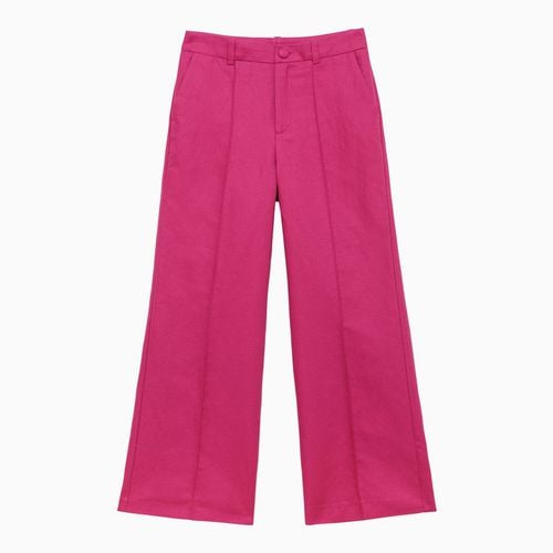 Pink linen and cotton trousers - Chloé - Modalova