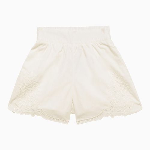 White cotton shorts with embroidery - Chloé - Modalova