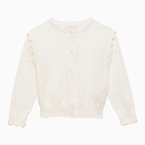 Cotton cardigan with wavy edges - Chloé - Modalova