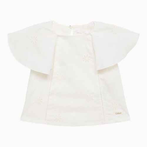 White cotton blouse with embroidery - Chloé - Modalova