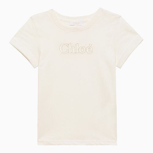 White cotton T-shirt with logo - Chloé - Modalova