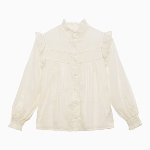 White cotton shirt with embroidery - Chloé - Modalova