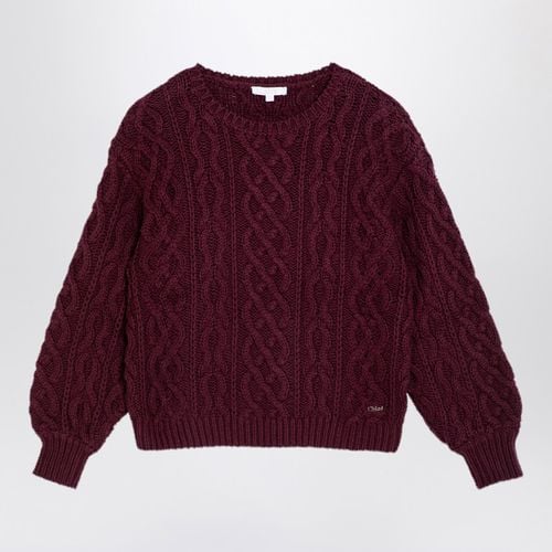 Wool and cotton burgundy jumper - Chloé - Modalova