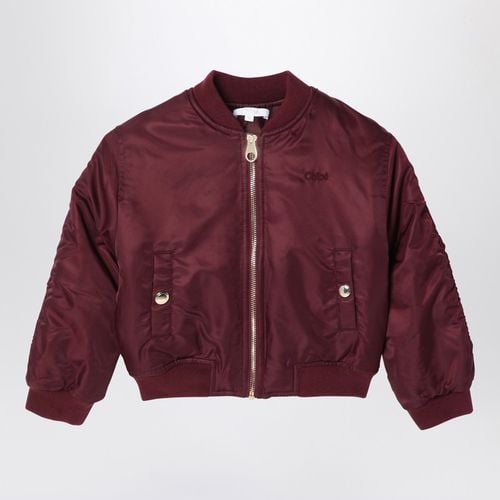 Nylon bordeaux bomber jacket - Chloé - Modalova