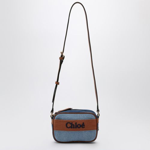 Borsa in denim con logo - Chloé - Modalova