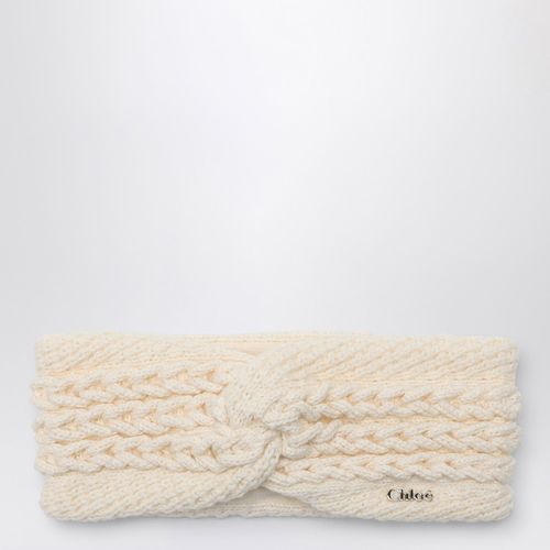 Cotton and wool Ivory braided headband - Chloé - Modalova