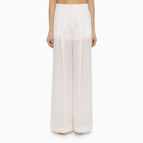 White wide trousers in ramie - Chloé - Modalova