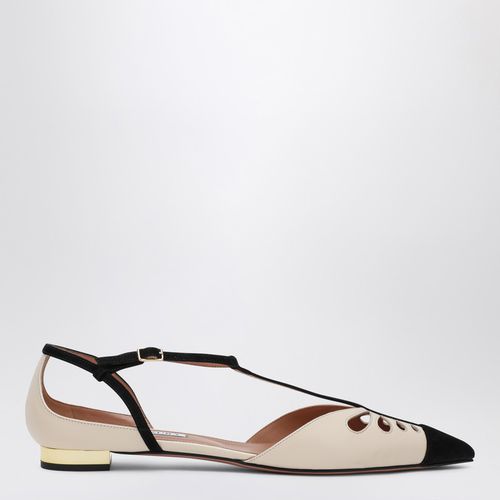 Milk and black Camille pointed ballerina - Aquazzura - Modalova