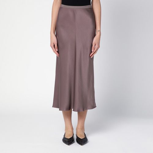 Iron-coloured silk skirt Bar - ANINE BING - Modalova