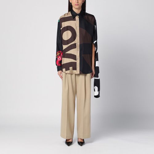 Silk patchwork shirt - Moschino - Modalova