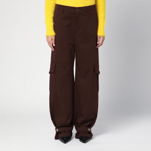 Pantalone ampio cargo marrone - Moschino - Modalova