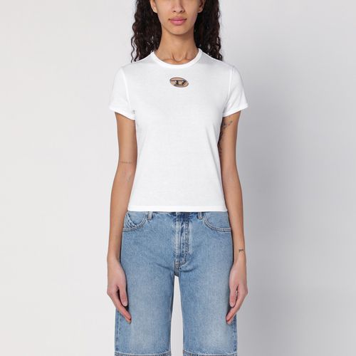 White T-shirt with Oval D - Diesel - Modalova