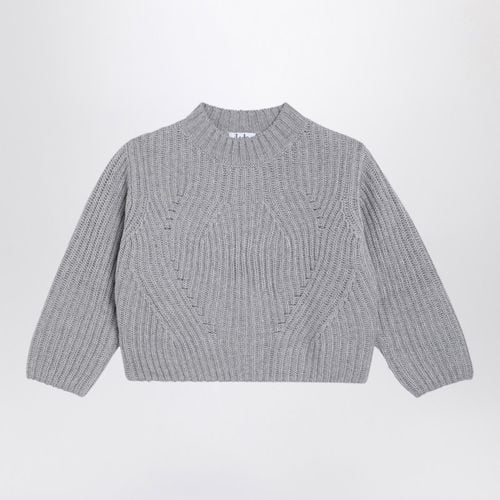 Grey ribbed wool jumper - Il Gufo - Modalova