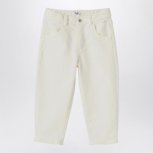 Ivory plush denim trousers - Il Gufo - Modalova