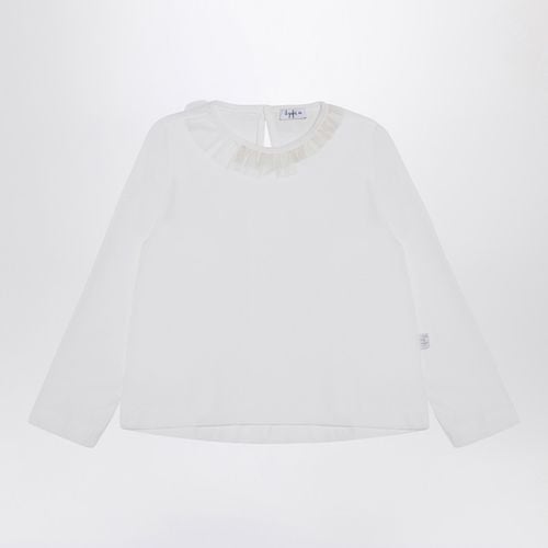 White jersey with ruffle collar - Il Gufo - Modalova