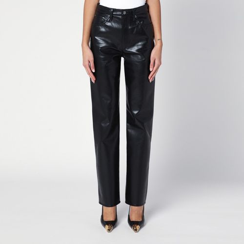 Black faux leather trousers - AGOLDE - Modalova