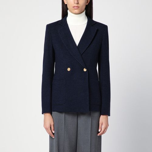 Double-breasted jacket with Vichy pattern in wool blend - Harris Wharf London - Modalova