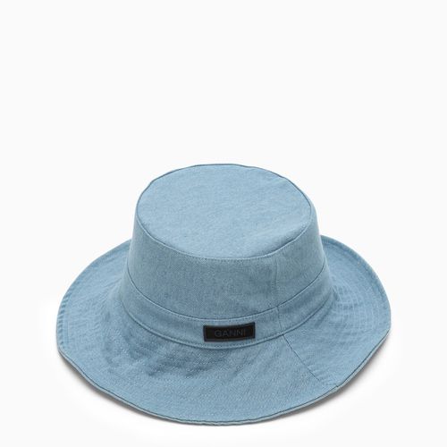 Blue denim hat - GANNI - Modalova