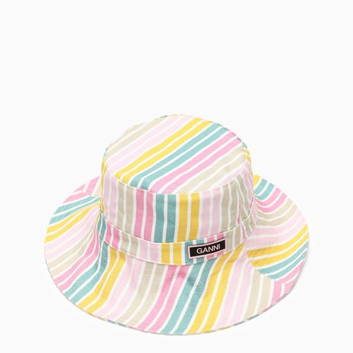 Striped multicolor hat - GANNI - Modalova